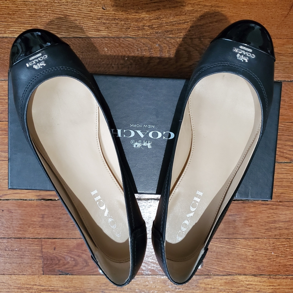 Coach Black Flats